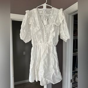 Miou Muse (VICI) button down eyelet dress - size medium